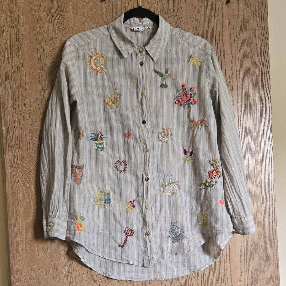 Johnny Was Alexandria Oversized Shirt
